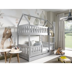 Łóżko piętrowe "DOMEK ZUZIA"