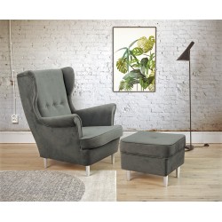 FOTEL USZAK Z PODNÓŻKIEM